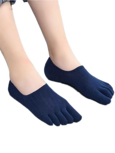 Κάλτσα Βαμβακερή Αόρατη με Δάχτυλα Toe Socks Μονόχρωμη AXID