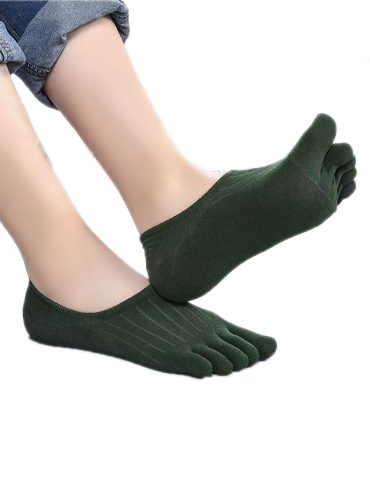 Κάλτσα Βαμβακερή Αόρατη με Δάχτυλα Toe Socks Μονόχρωμη AXID
