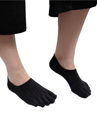 Κάλτσα Βαμβακερή Αόρατη με Δάχτυλα Toe Socks Μονόχρωμη AXID