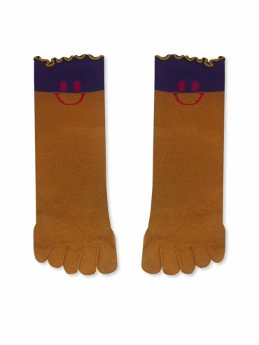 Κάλτσα Βαμβακερή με Δάχτυλα Toe Socks με Σχέδια Smile YTLI