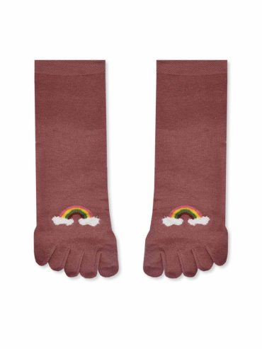 YTLI Κάλτσα με Δάχτυλα Toe Socks με Σχέδια Rainbow
