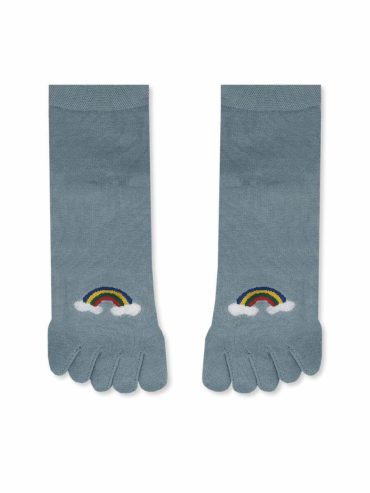 YTLI Κάλτσα με Δάχτυλα Toe Socks με Σχέδια Rainbow