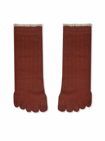 Κάλτσα Βαμβακερή με Δάχτυλα Toe Socks με Δαντέλα YTLI