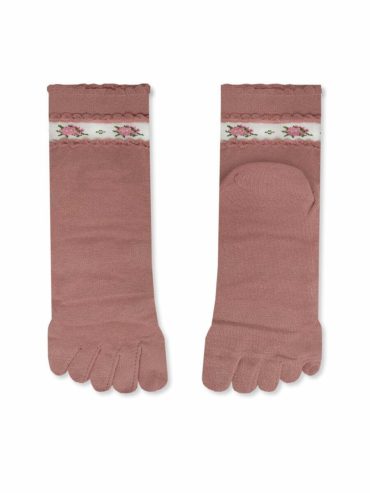 Κάλτσα Βαμβακερή με Δάχτυλα Toe Socks με Σχέδια Flowers YTLI