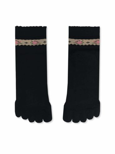 Κάλτσα Βαμβακερή με Δάχτυλα Toe Socks με Σχέδια Flowers YTLI