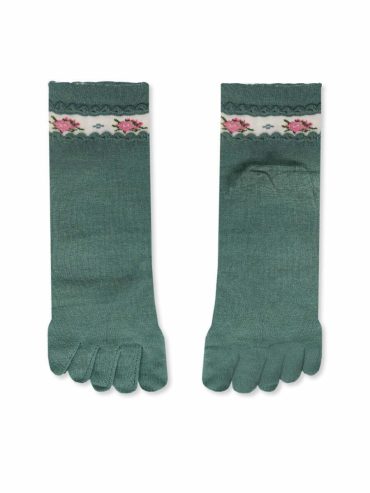 Κάλτσα Βαμβακερή με Δάχτυλα Toe Socks με Σχέδια Flowers YTLI