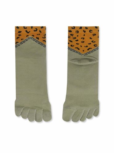 Κάλτσα Βαμβακερή με Δάχτυλα Toe Socks με Σχέδια Animal Print YTLI