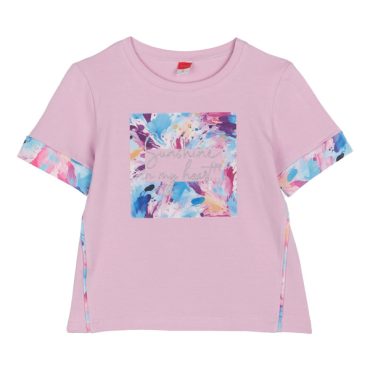 ΒΑΜΒΑΚΕΡΟ ΚΟΝΤΟΜΑΝΙΚΟ T-SHIRT ΓΙΑ ΚΟΡΙΤΣΙ JOYCE ALLOVER ΛΙΛΑ 2513513