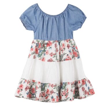 ΦΟΡΕΜΑ ΓΙΑ ΚΟΡΙΤΣΙ JOYCE PINK FLOWER ΑΣΠΡΟ 2443614