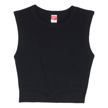 ΒΑΜΒΑΚΕΡΟ ΑΜΑΝΙΚΟ CROP TOP ΓΙΑ ΚΟΡΙΤΣΙ JOYCE X WAIST ΜΑΥΡΟ 2513512