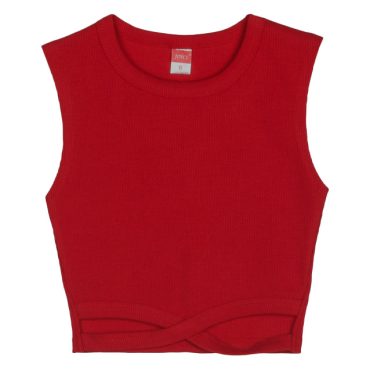 ΒΑΜΒΑΚΕΡΟ ΑΜΑΝΙΚΟ CROP TOP ΓΙΑ ΚΟΡΙΤΣΙ JOYCE X WAIST ΚΟΚΚΙΝΟ 2513512