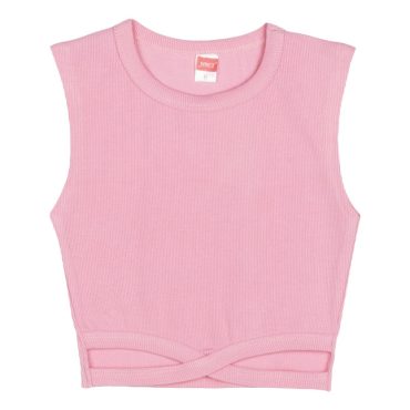 ΒΑΜΒΑΚΕΡΟ ΑΜΑΝΙΚΟ CROP TOP ΓΙΑ ΚΟΡΙΤΣΙ JOYCE X WAIST ΡΟΖ 2513512