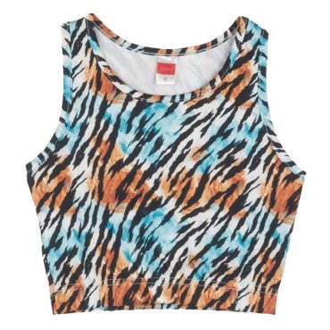 ΑΜΑΝΙΚΟ CROP TOP ΓΙΑ ΚΟΡΙΤΣΙ JOYCE MULTI-COLOR ΤΙΓΡΑ ΓΑΛΑΖΙΟ 2513516