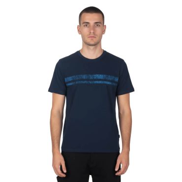 ΑΝΔΡΙΚΟ ΒΑΜΒΑΚΕΡΟ T-SHIRT PACO LINES ΜΠΛΕ 2631038