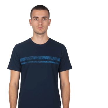 ΑΝΔΡΙΚΟ ΒΑΜΒΑΚΕΡΟ T-SHIRT PACO LINES ΜΠΛΕ 2631038