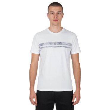 ΑΝΔΡΙΚΟ ΒΑΜΒΑΚΕΡΟ T-SHIRT PACO LINES ΑΣΠΡΟ 2631038