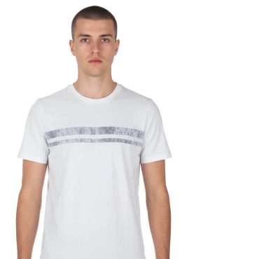 ΑΝΔΡΙΚΟ ΒΑΜΒΑΚΕΡΟ T-SHIRT PACO LINES ΑΣΠΡΟ 2631038