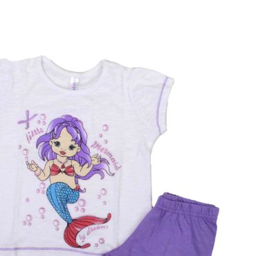 ΒΑΜΒΑΚΕΡΟ ΣΕΤ ΠΙΤΖΑΜΕΣ ΜΕ ΣΟΡΤΣ DREAMS MERMAID ΜΩΒ 14204