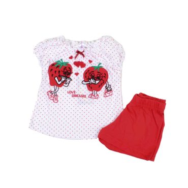 ΒΑΜΒΑΚΕΡΟ ΣΕΤ ΠΙΤΖΑΜΕΣ ΜΕ ΣΟΡΤΣ DREAMS STRAWBERRY ΚΟΚΚΙΝΟ 14207