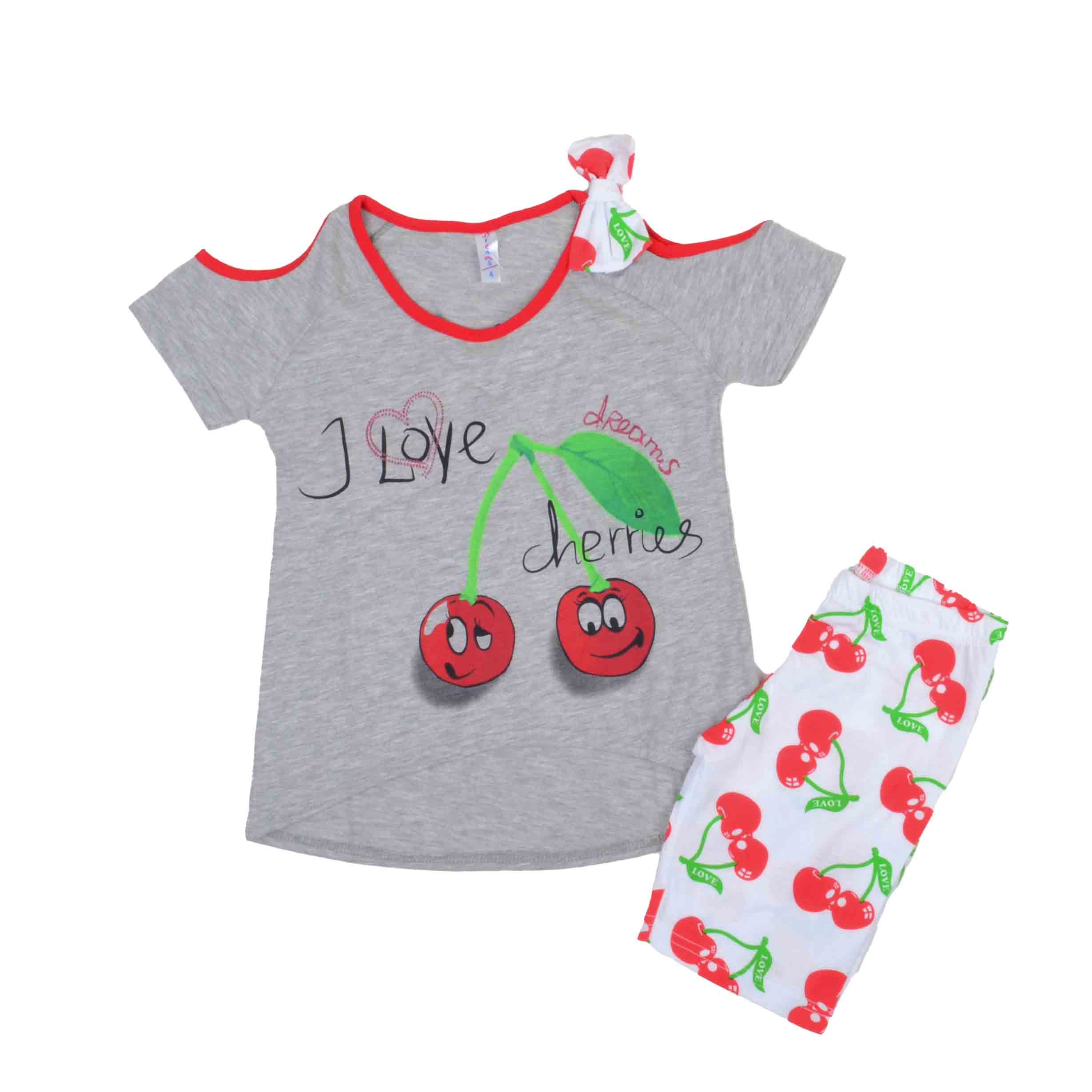 ΒΑΜΒΑΚΕΡΟ ΣΕΤ ΠΙΤΖΑΜΕΣ ΜΕ ΣΟΡΤΣ DREAMS CHERRIES ΓΚΡΙ 14405 ΒΑΜΒΑΚΕΡΟ ΣΕΤ ΠΙΤΖΑΜΕΣ ΜΕ ΣΟΡΤΣ DREAMS CHERRIES ΓΚΡΙ 14405