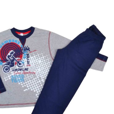 ΒΑΜΒΑΚΕΡΟ ΣΕΤ ΠΙΤΖΑΜΕΣ DREAMS MOTORBIKE ΓΚΡΙ 13303