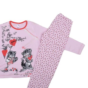 ΒΑΜΒΑΚΕΡΟ ΣΕΤ ΠΙΤΖΑΜΕΣ DREAMS KITTENS ΡΟΖ 13402