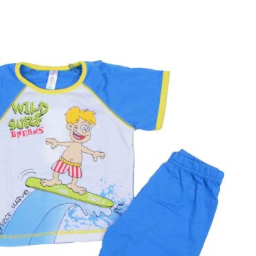 ΒΑΜΒΑΚΕΡΟ ΣΕΤ ΠΙΤΖΑΜΕΣ ΜΕ ΣΟΡΤΣ DREAMS SURF ΓΑΛΑΖΙΟ 14103