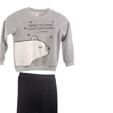 ΒΕΛΟΥΔΙΝΟ ΣΕΤ ΠΙΤΖΑΜΕΣ DREAMS POLAR BEAR ΓΚΡΙ 2375102
