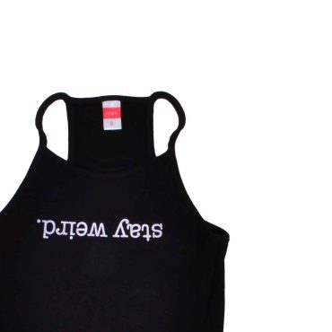 ΒΑΜΒΑΚΕΡΟ ΑΜΑΝΙΚΟ CROP TOP ΓΙΑ ΚΟΡΙΤΣΙ JOYCE STAY WEIND ΜΑΥΡΟ 2313510