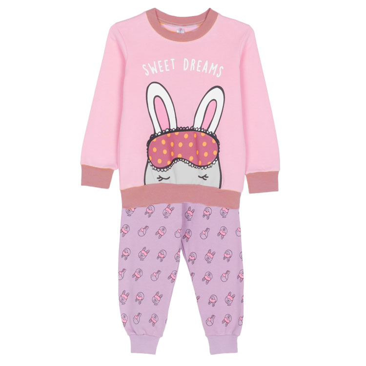 ΒΑΜΒΑΚΕΡΟ ΣΕΤ ΠΙΤΖΑΜΕΣ DREAMS BUNNY ΡΟΖ 2473109 ΒΑΜΒΑΚΕΡΟ ΣΕΤ ΠΙΤΖΑΜΕΣ DREAMS BUNNY ΡΟΖ 2473109