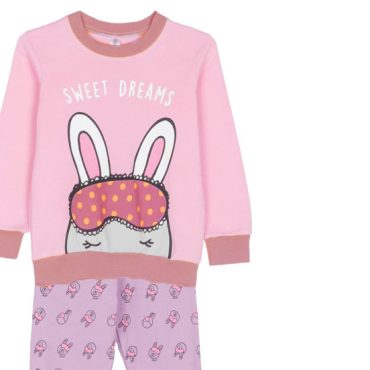 ΒΑΜΒΑΚΕΡΟ ΣΕΤ ΠΙΤΖΑΜΕΣ DREAMS BUNNY ΡΟΖ 2473109