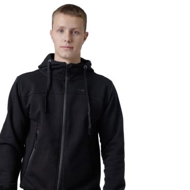 ΒΑΜΒΑΚΕΡΗ ΖΑΚΕΤΑ ΜΕ ΧΝΟΥΔΙ ΚΑΙ ΚΟΥΚΟΥΛΑ PACO ZIPPER JACKET ΜΑΥΡΟ 2681101